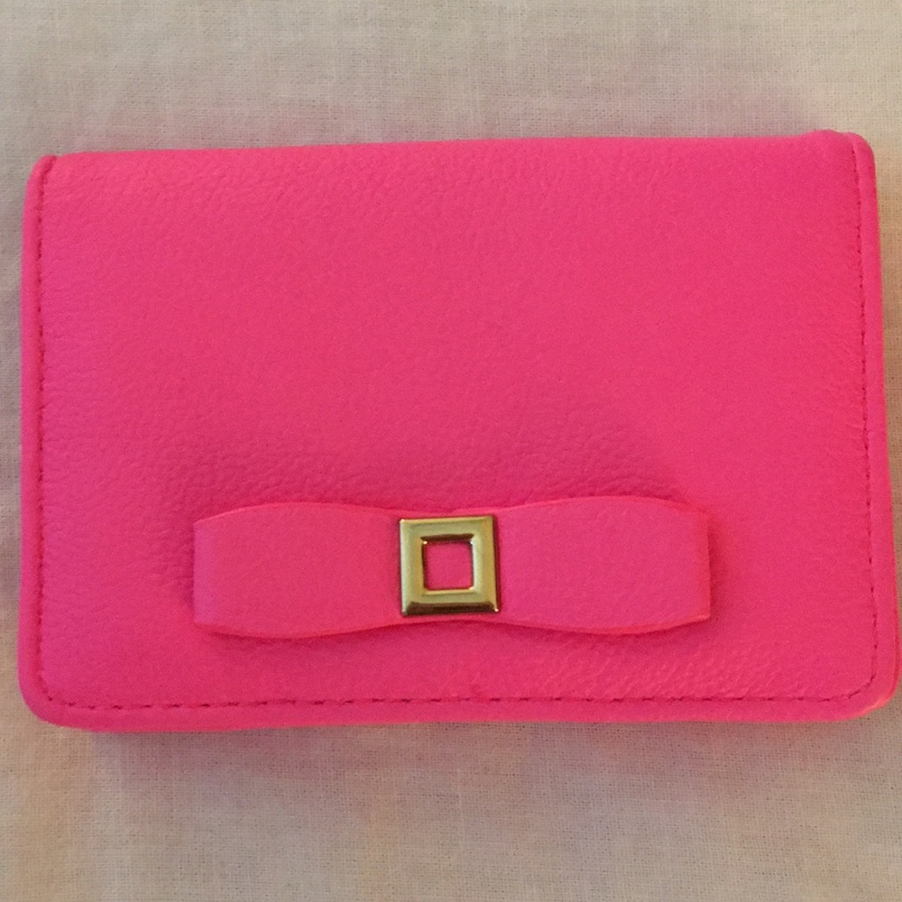 Hot pink mini wallet